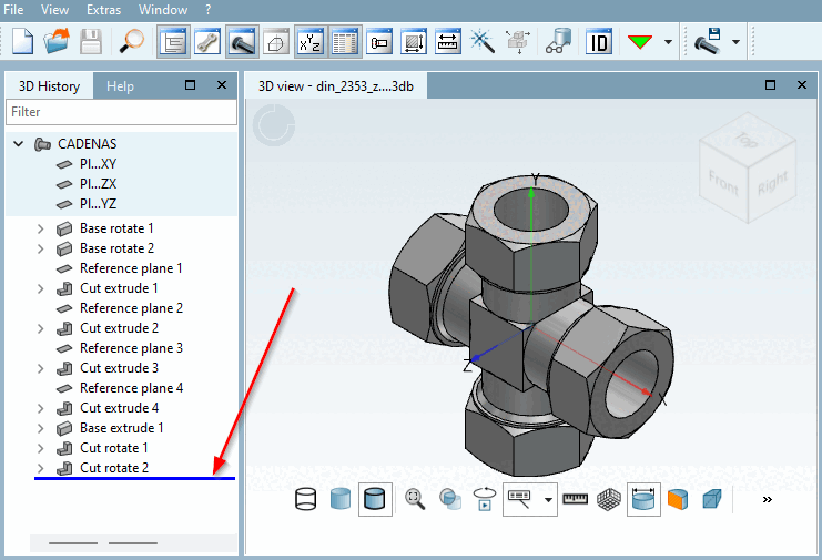 View of an example component