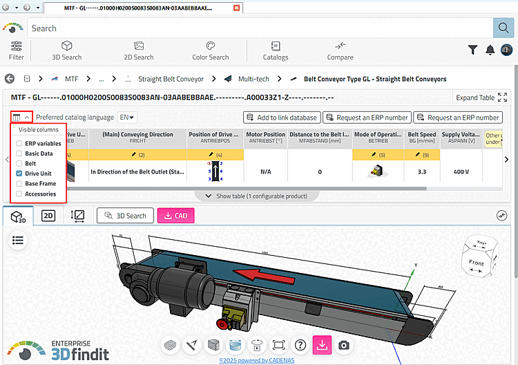 Variable groups in 3Dfindit