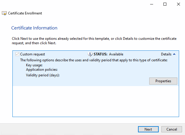 Certificate Information
