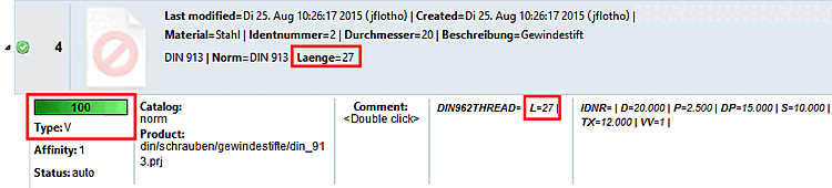 The variant is marked with "Type: V".