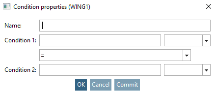 Condition properties " dialog box