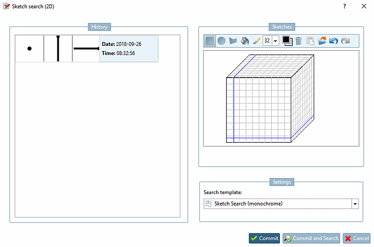 The figure shows the still empty cube.