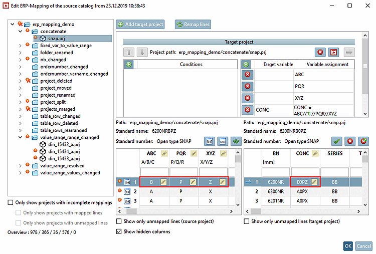 Value for "CONC" is automatically detected correctly.