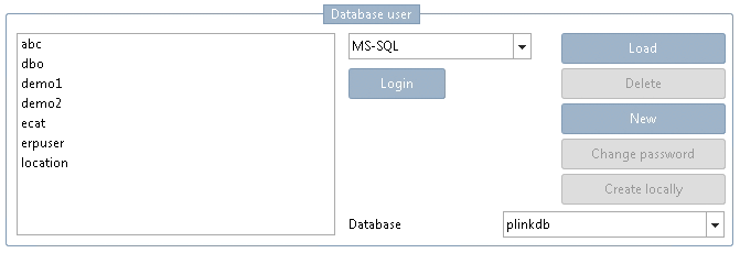Applied database user
