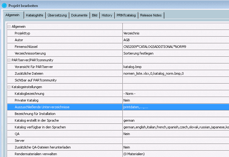 Preferred rows function off: All directories and projects are displayed.
