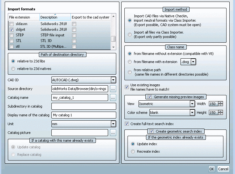 Import geometry data
