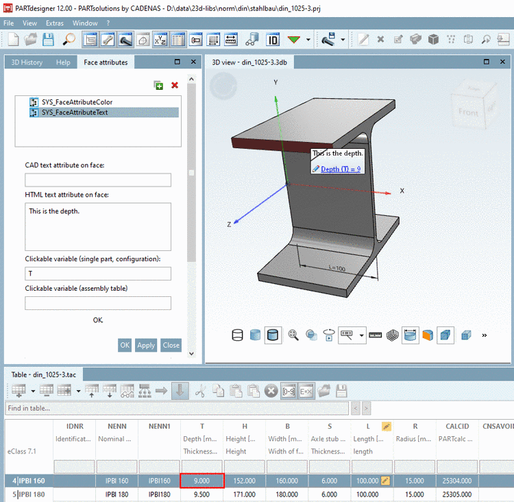3D view in PARTdesigner