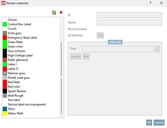 Matériaux de rendu [Render materials]