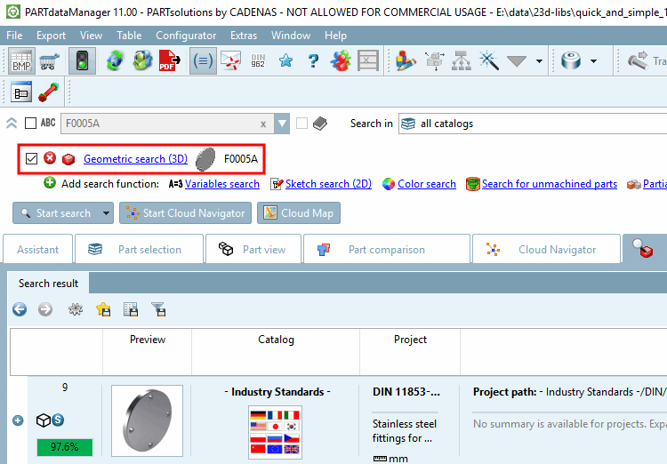 Recherche géométrique (3D) [Geometric search (3D)]