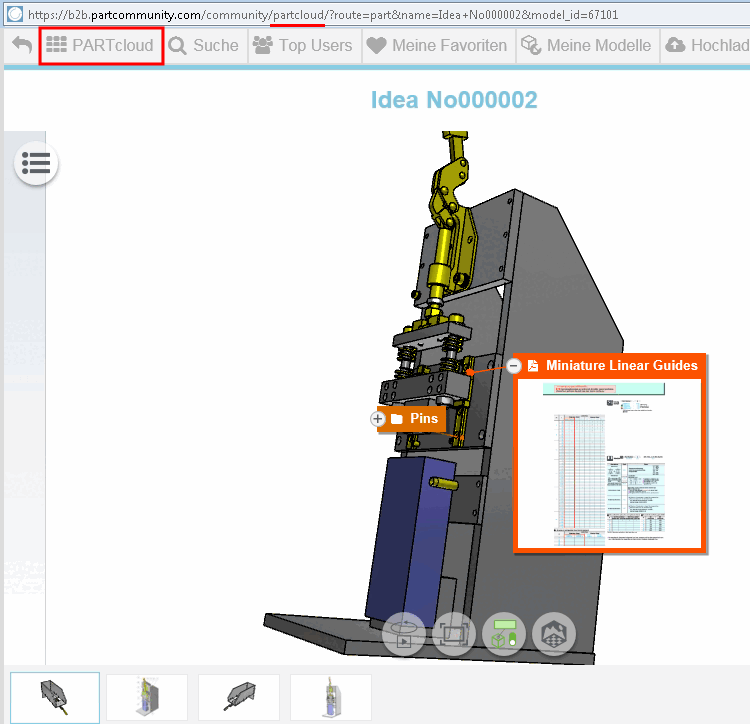 Projet ouvert dans PARTcloud