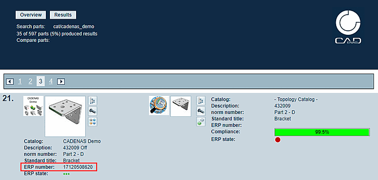 Ici, la variable ERP_PDM_NUMBER a été ajoutée au résultat de l'analyse à titre d'exemple.