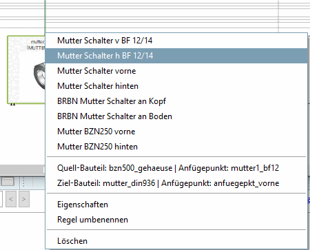 Sélectionner une règle dans la pile