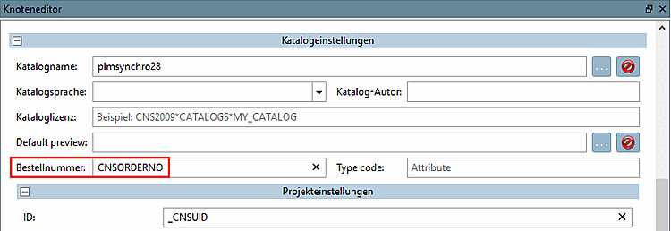 Numéro de commande "CNSORDERNO