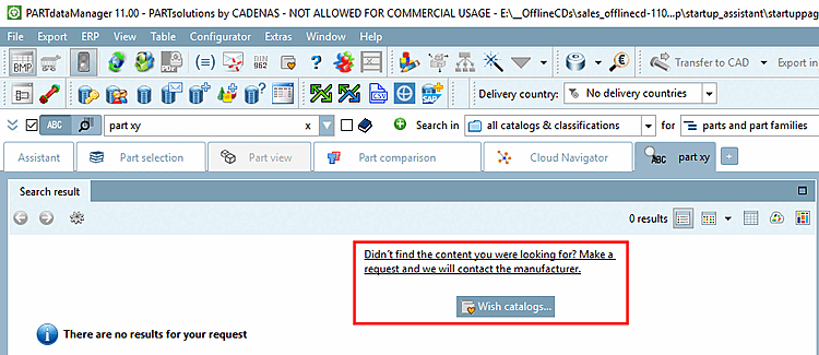 Bouton catalogues de souhaits...