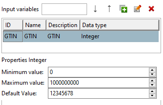 Saisie des variables [Input variables]