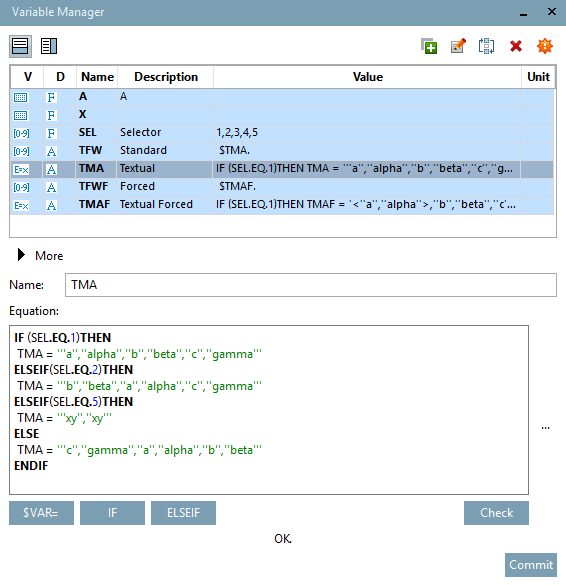 Exemple dans PARTdesigner