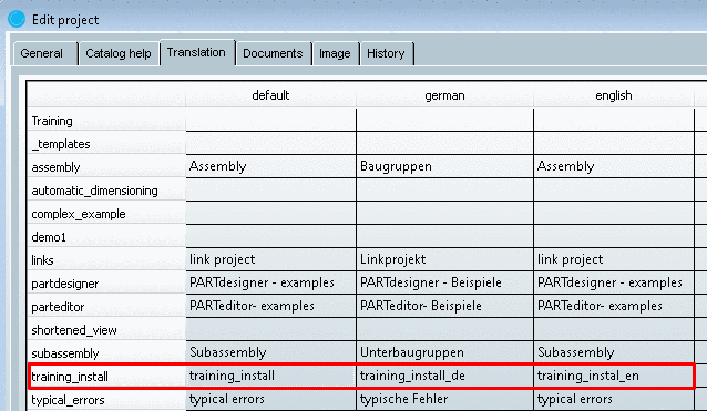 Name of installation