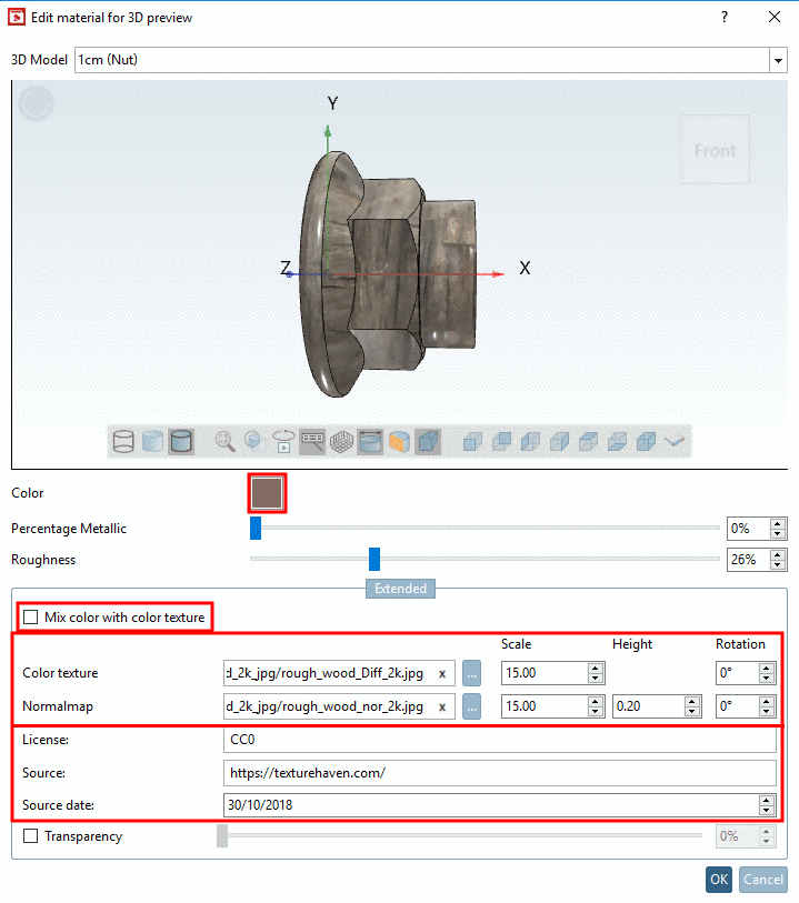 Example: Wood texture