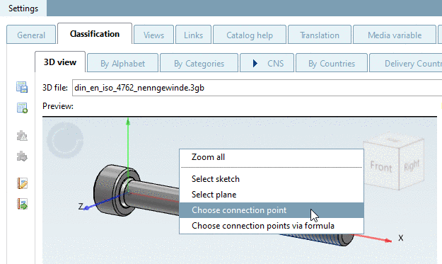 Choose connection point