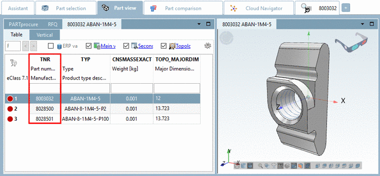 Example project without value ranges in PARTdataManager