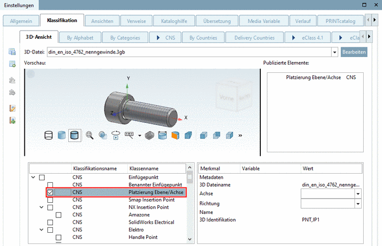 "Placing plane/axis" activated