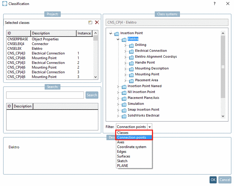 Edit project -> tabbed page General -> Classification (CNS)