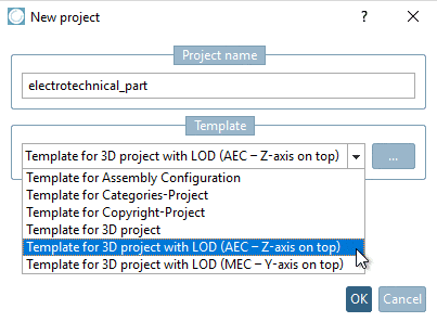 Template for 3D project with LOD (AEC – Z-axis on top)