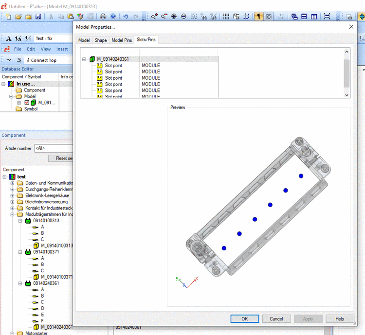 Harting 09140240361: Frame in target system (E3)