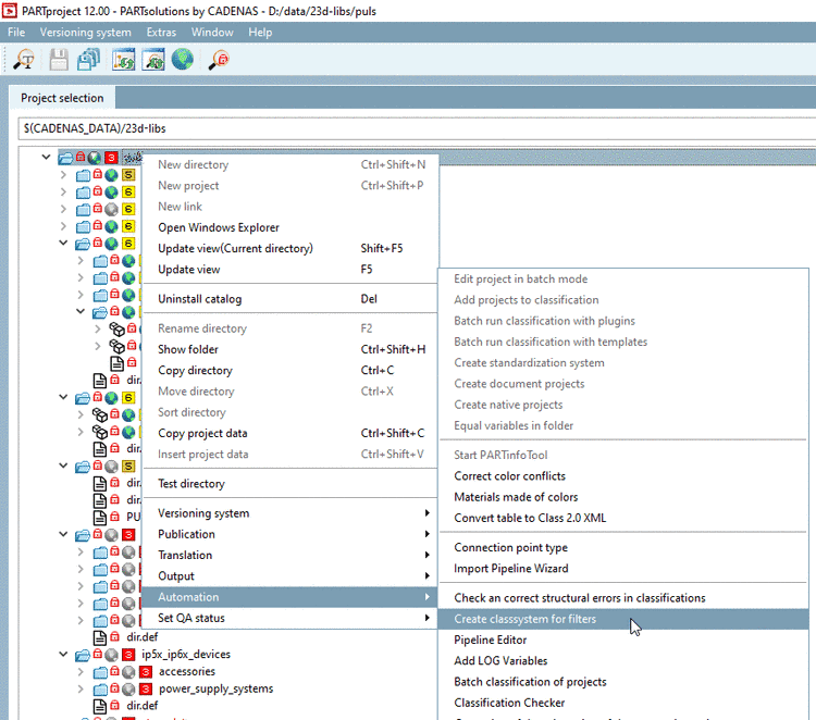 Create class system for filters