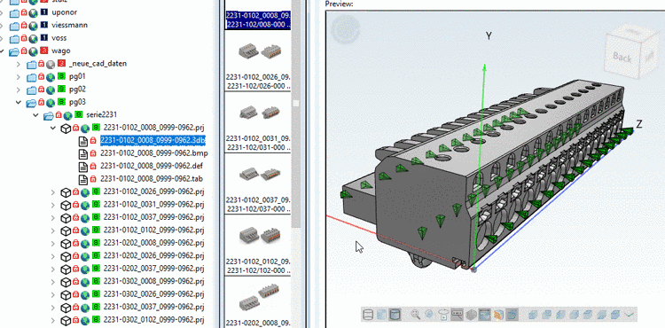 PARTproject - Wago connector: pg03 -> serie2231 -> 2231-0102_0008_0999-0962.3db
