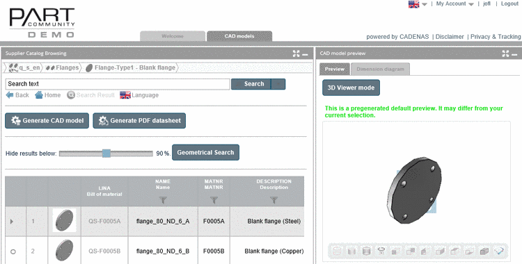 PARTcommunity - Part view