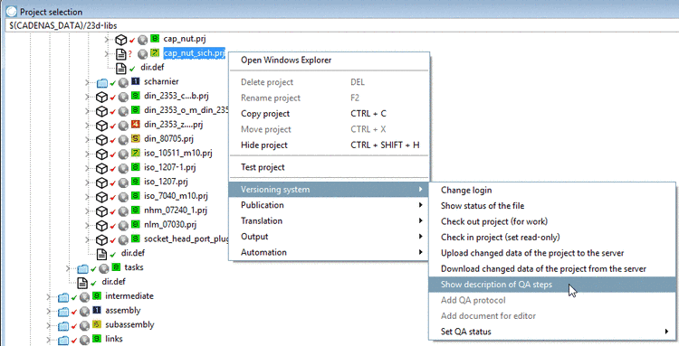 Show description of QA steps