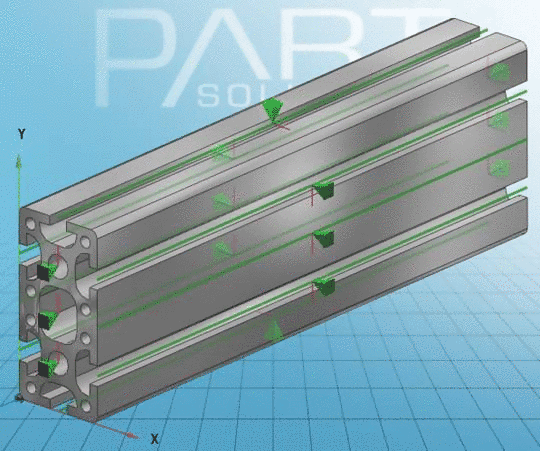 3 connection points each at start and end, 8 insertion lines at the ducts