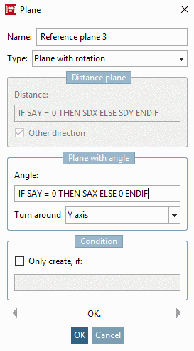 Rotation miter start X