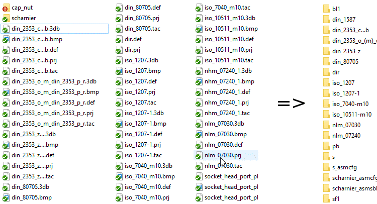 Check out projects: On the left initial situation - On the right result