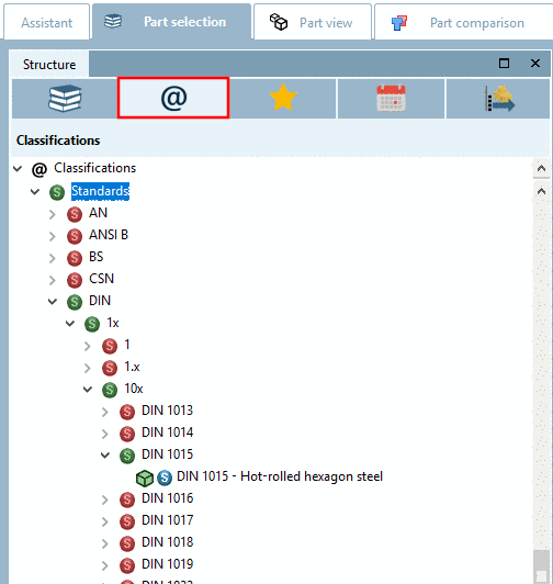 Standards classification