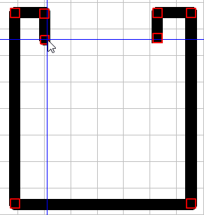 Exemple : points d'accrochage pour le tracé de polygones