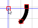 Exemple : points d'accrochage sur un arc de cercle