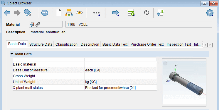 Object Browser > Matériel