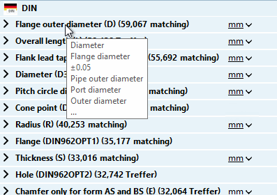 Textes de description des variables dans l'info-bulle