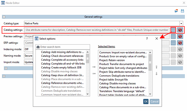 Paramètres du catalogue [Catalog settings]