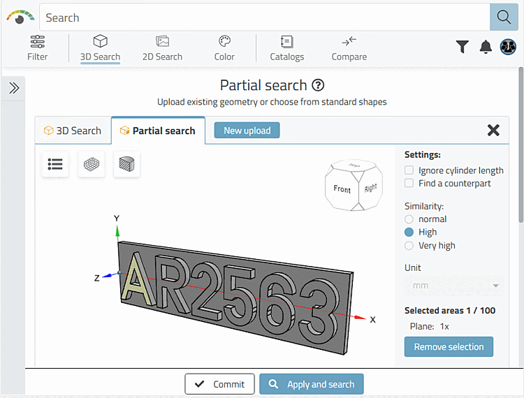 La lettre "A" doit être présente, le reste n'a pas d'importance.