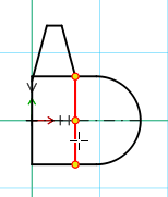 Points de construction : Point de départ, point central et point final d'une ligne