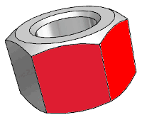 Exemple d'écrou hexagonal 3D