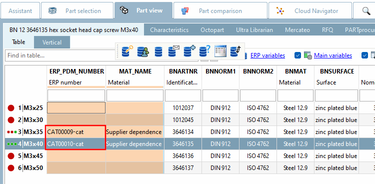 Pièce du catalogue du fabricant : 00003, 00004