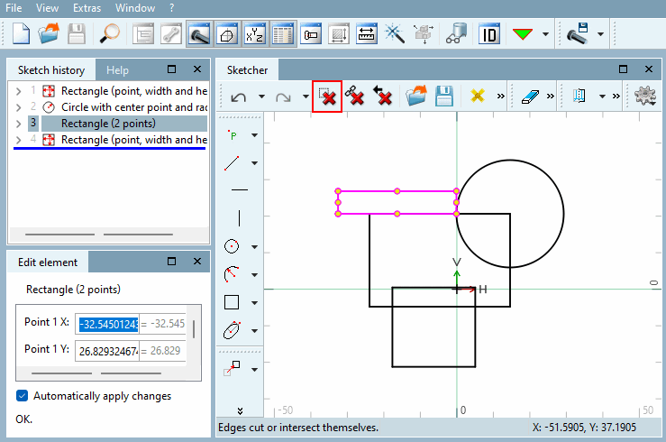 Sélection avant la suppression