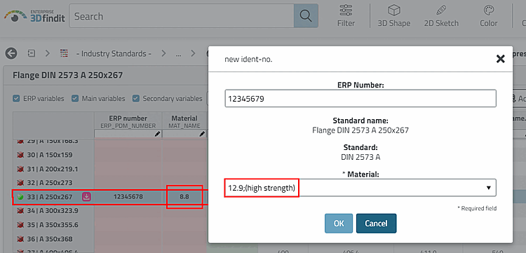 Boîte de dialogue Nouveau numéro d'identification [new ident-no.]