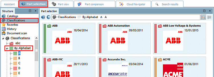 Classification : By Alphabet