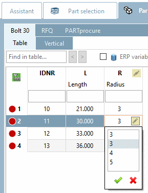 Plage de valeurs non filtrée : "3,4,5