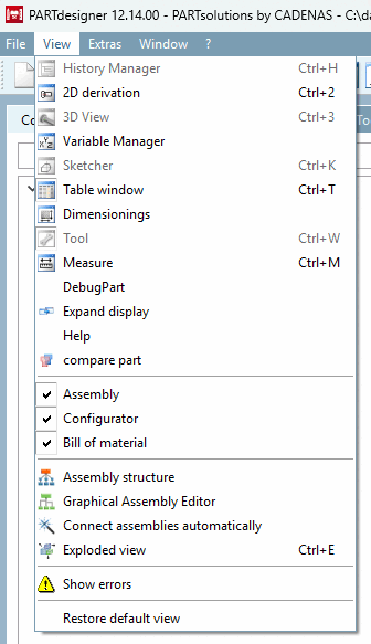 Menu « Affichage [View] »
